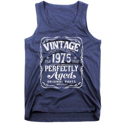 Vintage Born In 1975 Perfectly Aged Birthday Tank Top