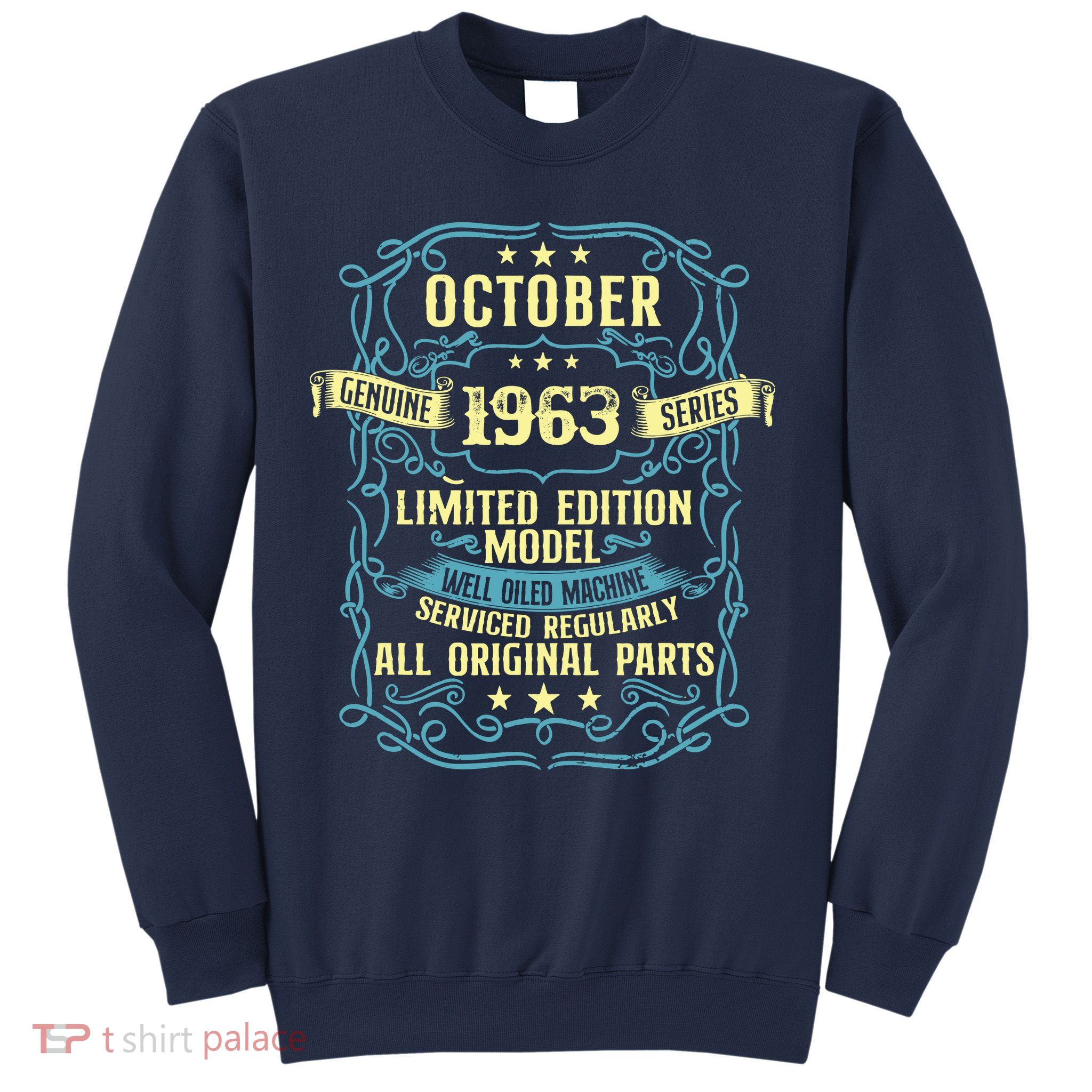 Vintage Born In October 1963 Birthday Sweatshirt