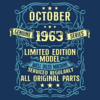 Vintage Born In October 1963 Birthday Button