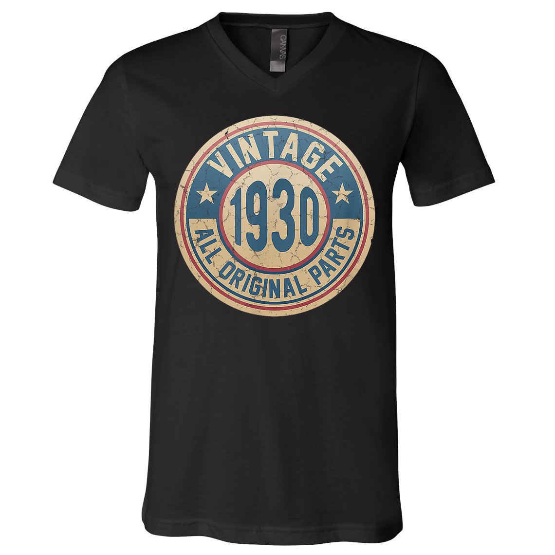Vintage Born In 1930 Original Parts Classic 95th Birthday V-Neck T-Shirt