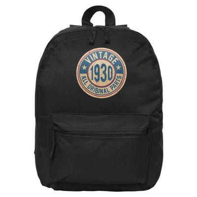 Vintage Born In 1930 Original Parts Classic 95th Birthday 16 in Basic Backpack