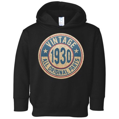 Vintage Born In 1930 Original Parts Classic 95th Birthday Toddler Hoodie