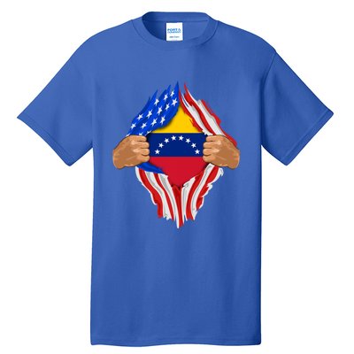 Venezuelan Blood Inside Me Venezuela Flag Gift Tall T-Shirt