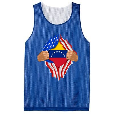 Venezuelan Blood Inside Me Venezuela Flag Gift Mesh Reversible Basketball Jersey Tank