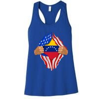 Venezuelan Blood Inside Me Venezuela Flag Gift Women's Racerback Tank