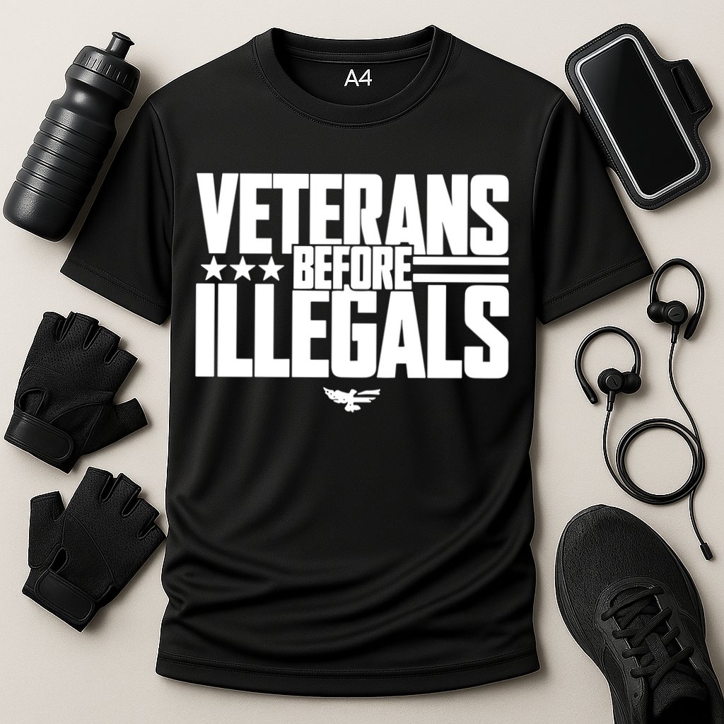 Veterans Before Illegals Cooling Performance Crew T-Shirt
