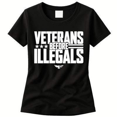 Veterans Before Illegals Womens T-Shirt