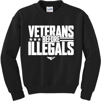 Veterans Before Illegals Kids Sweatshirt