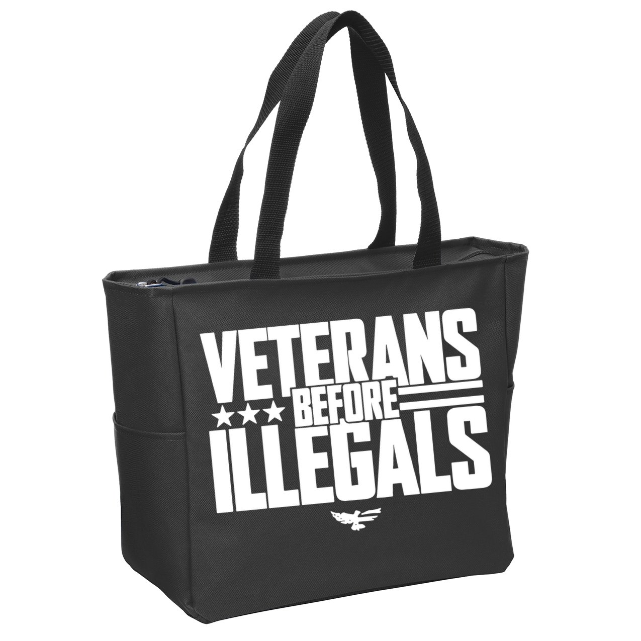 Veterans Before Illegals Zip Tote Bag