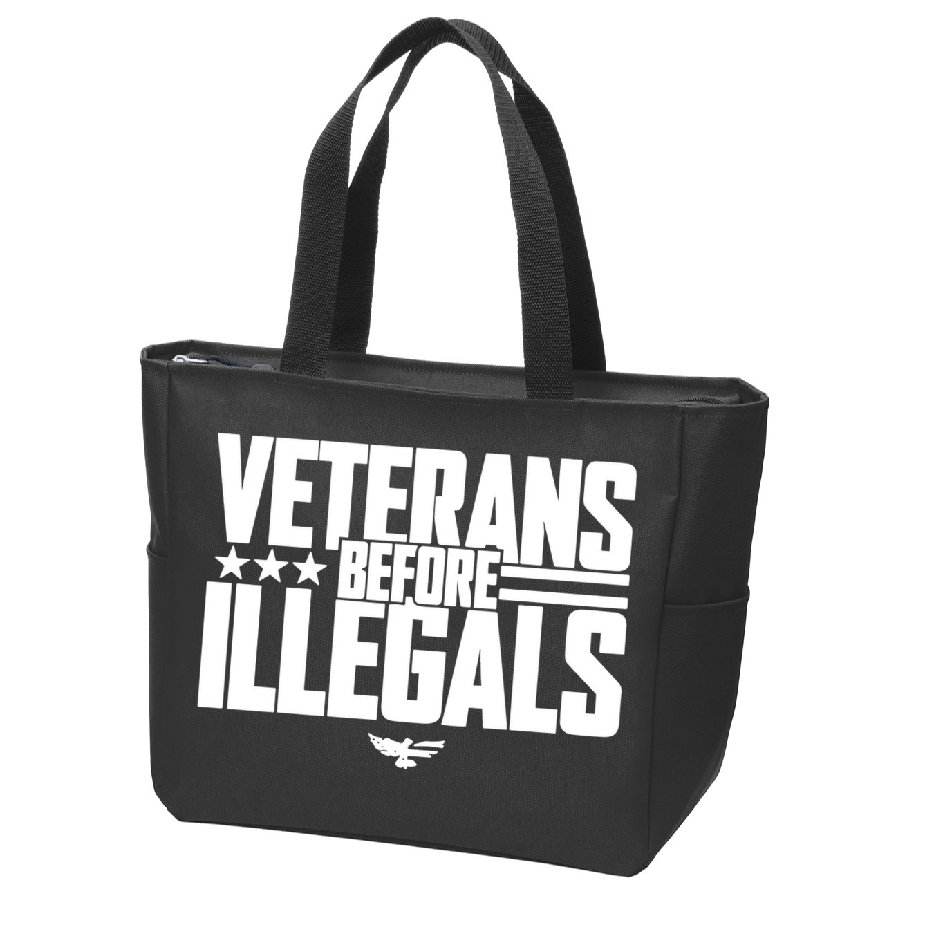 Veterans Before Illegals Zip Tote Bag