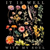Vintage Boho It Is Well With My Soul Floral Wild Flowers Backpack