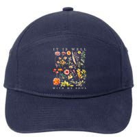 Vintage Boho It Is Well With My Soul Floral Wild Flowers 7-Panel Snapback Hat