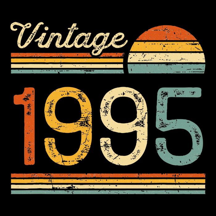 Vintage Born In 1995 Retro Birthday Bucket Hat