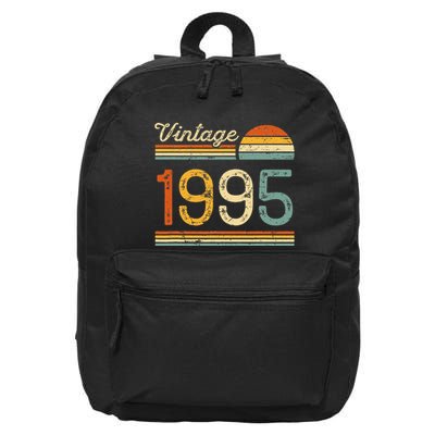 Vintage Born In 1995 Retro Birthday 16 in Basic Backpack