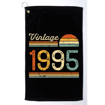 Vintage Born In 1995 Retro Birthday Golf Towel