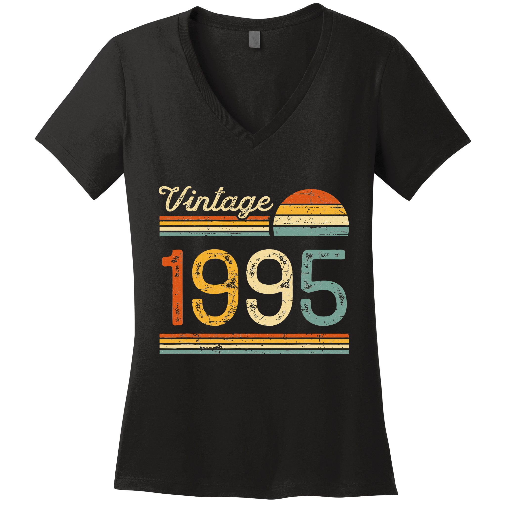 Vintage Born In 1995 Retro Birthday Women's V-Neck T-Shirt