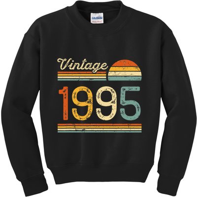 Vintage Born In 1995 Retro Birthday Kids Sweatshirt