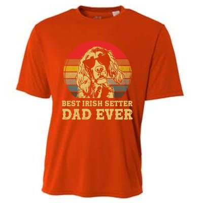 Vintage Best Irish Setter Dad Ever Dog Lovers Gift Cooling Performance Crew T-Shirt