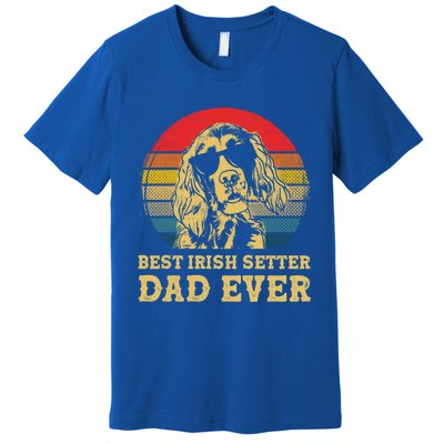 Vintage Best Irish Setter Dad Ever Dog Lovers Gift Premium T-Shirt