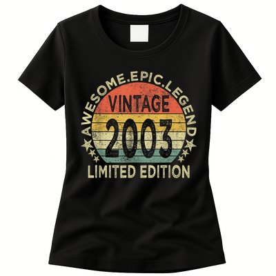 Vintage Born In 2003 Shirt Limited Edition Funny 20 Year Old Womens T-Shirt