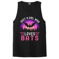 Vintage Bat Just A Girl Who Loves Bats Funny Bat Halloween PosiCharge Competitor Tank