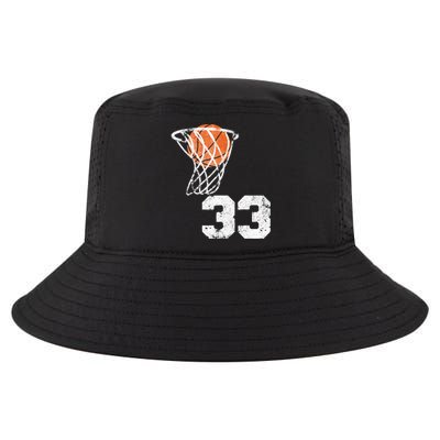 Vintage Basketball Jersey Number 33 Player Number Cool Comfort Performance Bucket Hat