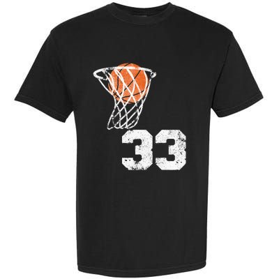 Vintage Basketball Jersey Number 33 Player Number Garment-Dyed Heavyweight T-Shirt