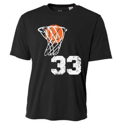 Vintage Basketball Jersey Number 33 Player Number Cooling Performance Crew T-Shirt