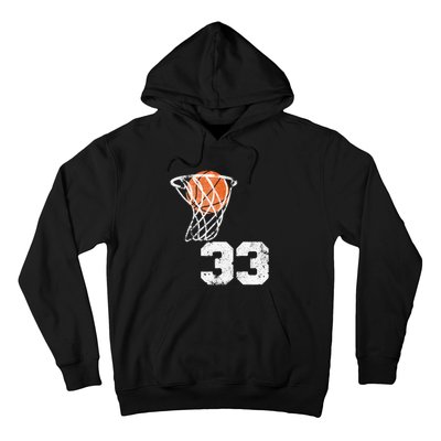 Vintage Basketball Jersey Number 33 Player Number Hoodie