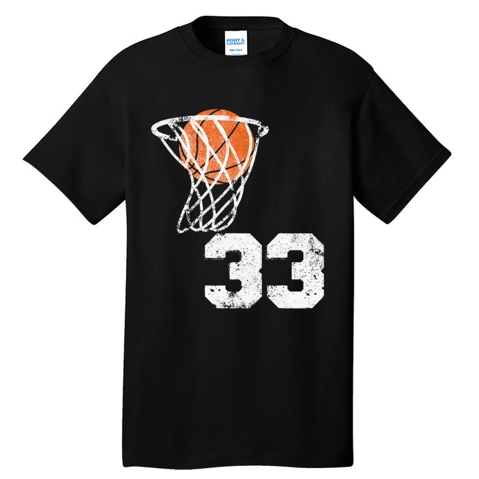 Vintage Basketball Jersey Number 33 Player Number Tall T-Shirt