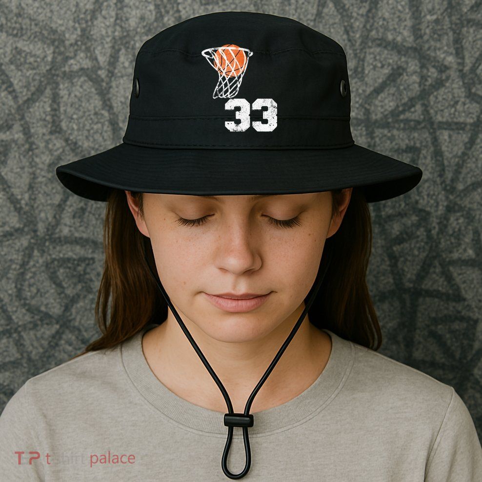 Vintage Basketball Jersey Number 33 Player Number Bucket Hat