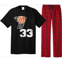 Vintage Basketball Jersey Number 33 Player Number Pajama Set