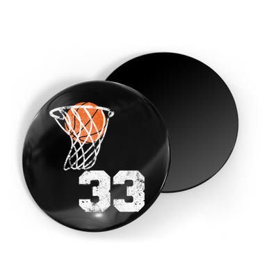 Vintage Basketball Jersey Number 33 Player Number Magnet