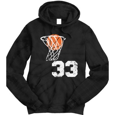 Vintage Basketball Jersey Number 33 Player Number Tie Dye Hoodie