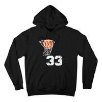 Vintage Basketball Jersey Number 33 Player Number Tall Hoodie