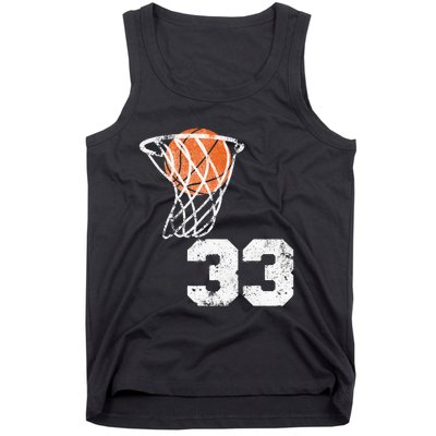 Vintage Basketball Jersey Number 33 Player Number Tank Top