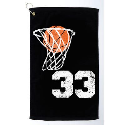 Vintage Basketball Jersey Number 33 Player Number Golf Towel