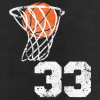 Vintage Basketball Jersey Number 33 Player Number Golf Towel