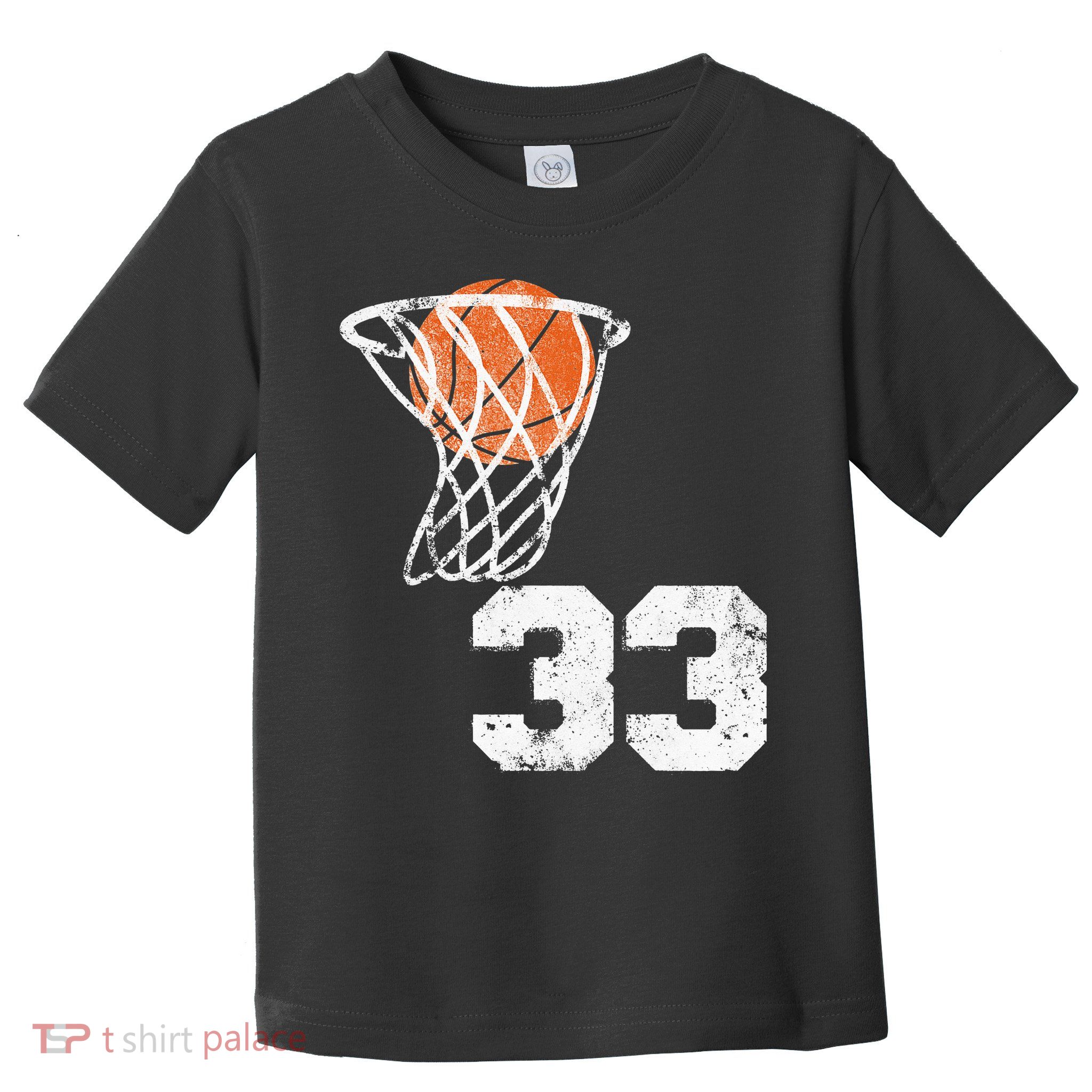 Vintage Basketball Jersey Number 33 Player Number Toddler T-Shirt