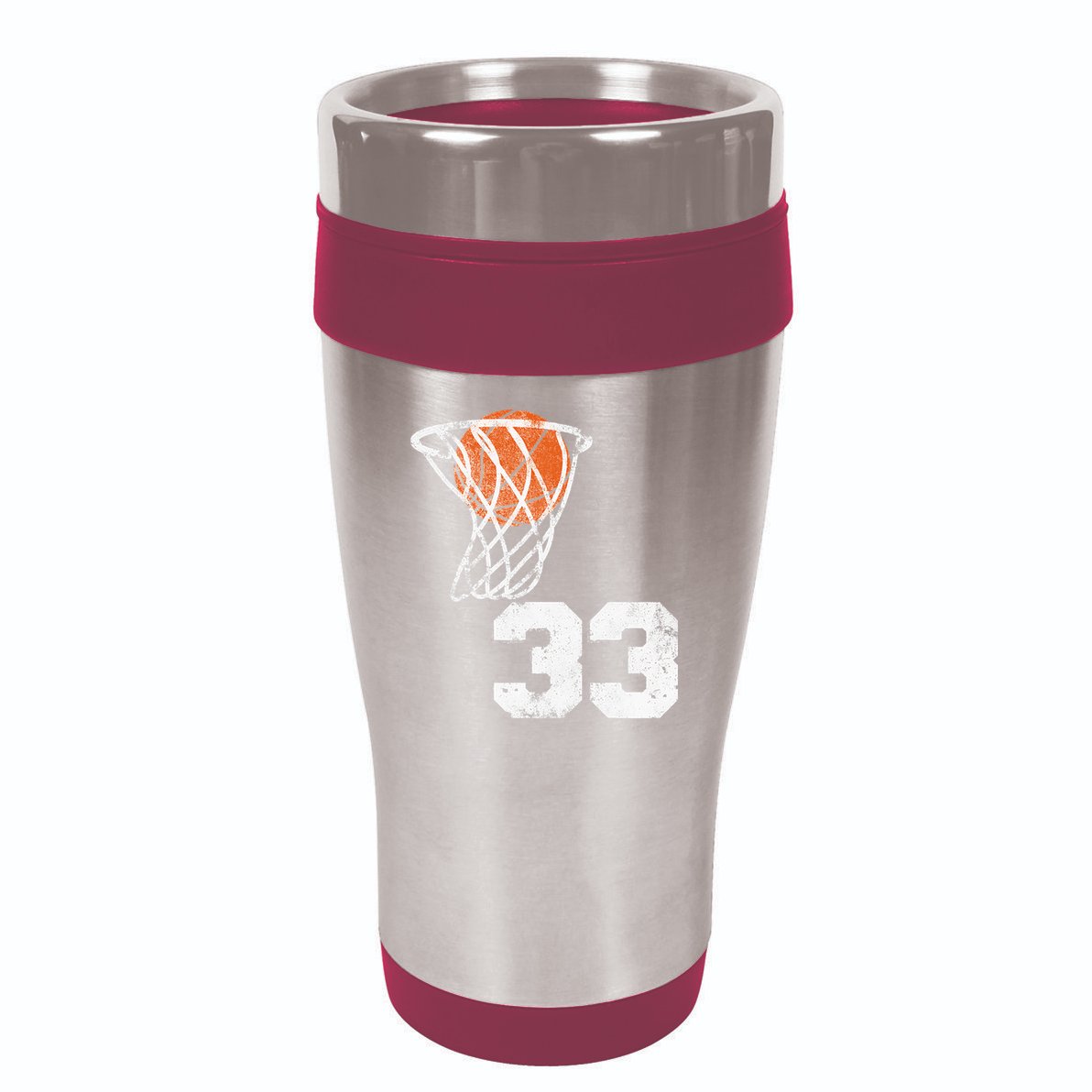 Vintage Basketball Jersey Number 33 Player Number 16oz Travel Tumbler