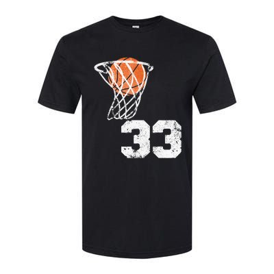 Vintage Basketball Jersey Number 33 Player Number Softstyle CVC T-Shirt