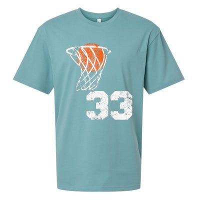 Vintage Basketball Jersey Number 33 Player Number Sueded Cloud Jersey T-Shirt