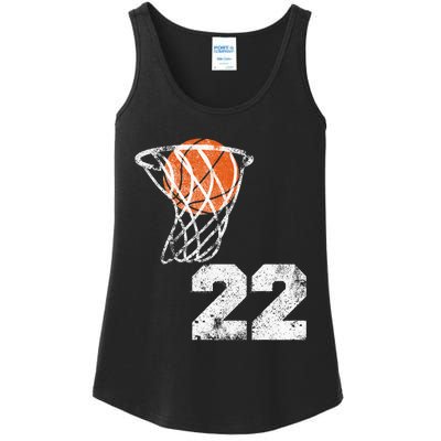 Vintage Basketball Jersey Number 22 Ladies Essential Tank