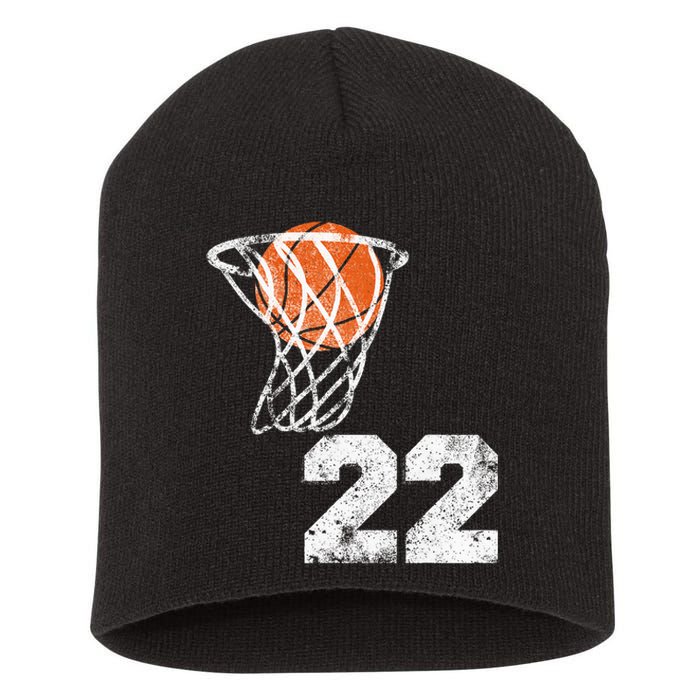 Vintage Basketball Jersey Number 22 Short Acrylic Beanie