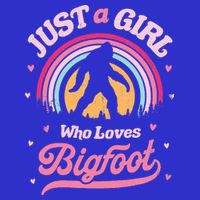 Vintage Bigfoot Just A Girl Who Loves Sasquatch Womens Tank Top