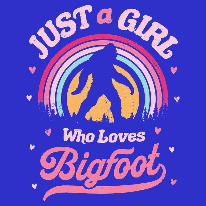 Vintage Bigfoot Just A Girl Who Loves Sasquatch Womens Tank Top