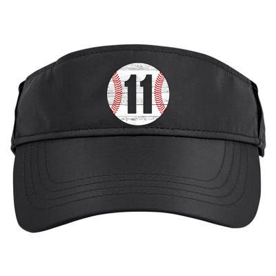 Vintage Baseball Jersey Number 11 Adult Drive Performance Visor