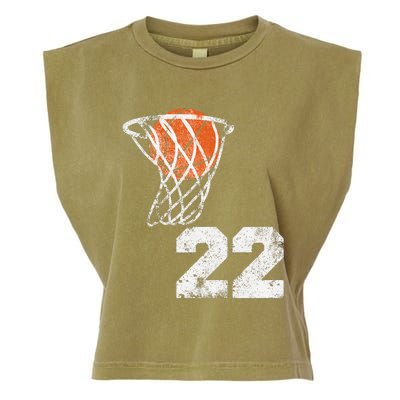 Vintage Basketball Jersey Number 22 Player Number Garment-Dyed Women's Muscle Tee