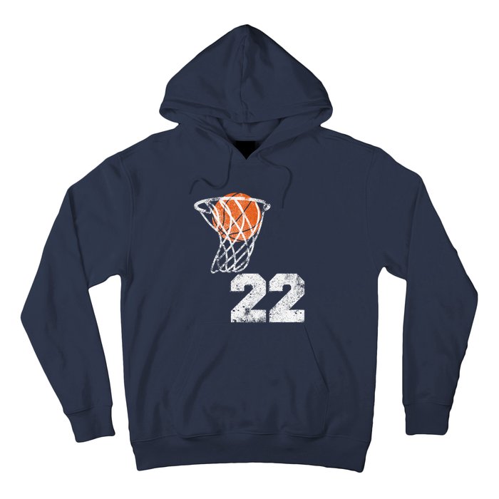 Vintage Basketball Jersey Number 22 Player Number Hoodie