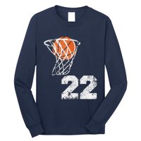 Vintage Basketball Jersey Number 22 Player Number Long Sleeve Shirt